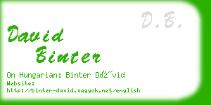 david binter business card